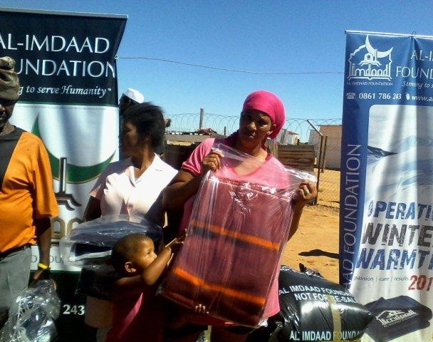 Winter Warmth Blankets distributed to the local community of the Jacksonville informal settlement in Kimberly